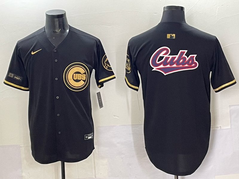 Men Chicago Cubs blank black Nike MLB 2025 Jersey 003->chicago cubs->MLB Jersey